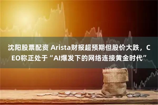 沈阳股票配资 Arista财报超预期但股价大跌，CEO称正处于“AI爆发下的网络连接黄金时代”